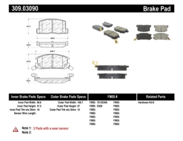 Picture of StopTech Performance Brake Pads
