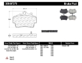Picture of StopTech Performance Brake Pads