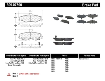 Picture of StopTech Performance Brake Pads