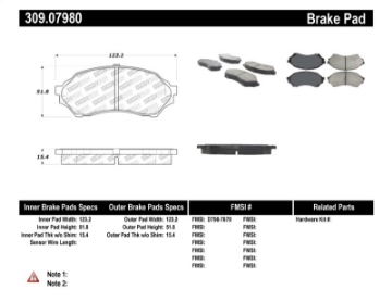 Picture of StopTech Performance Brake Pads