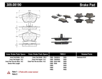 Picture of StopTech Performance Brake Pads