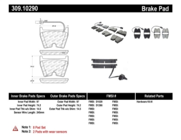 Picture of StopTech Performance Brake Pads