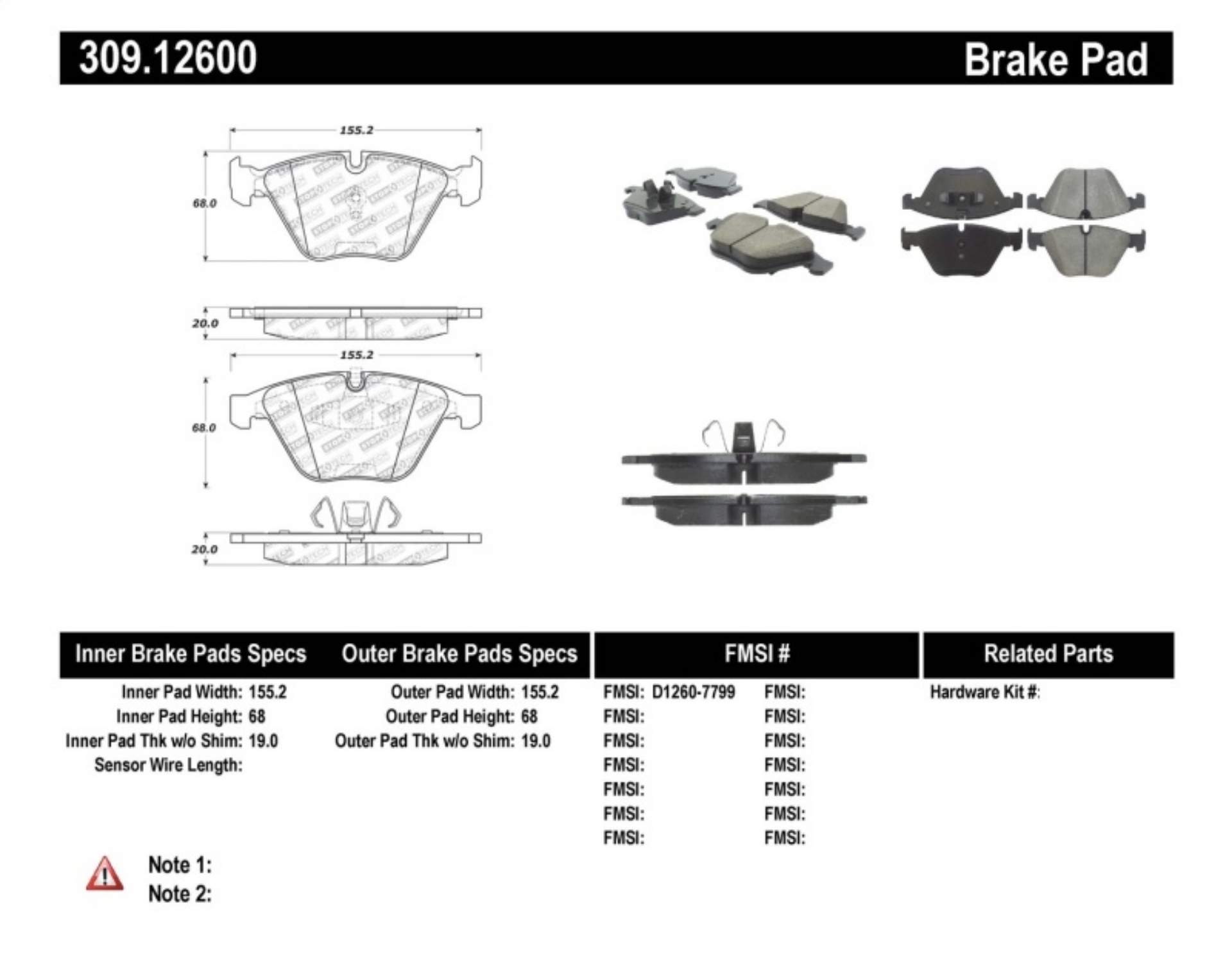Picture of StopTech Performance Brake Pads