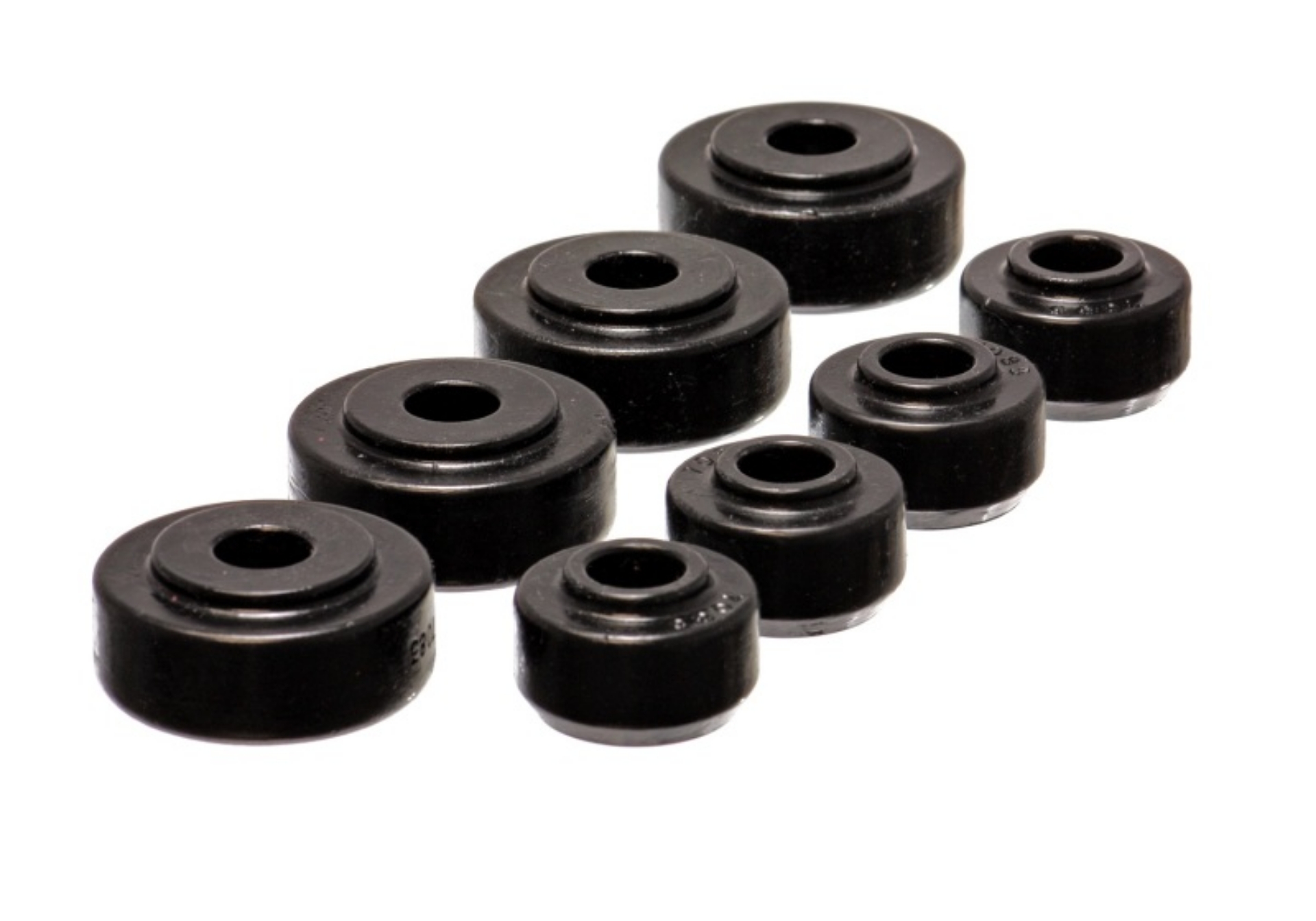 Picture of Energy Suspension 86-95 Ford Taurus Black Rear Strut Rod Bushing Set Sedan ONLY