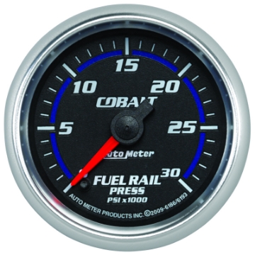 Picture of Autometer Cobalt 52mm 0-30,000 PSI F-S Electronic Diesel Fuel Rail Pressure Gauge Cummins 5-9L