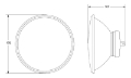 Picture of Hella 178mm 7in H4 12V 60-55W Single High-Low Beam Headlamp