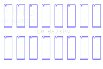 Picture of King GM 265CI 4-3L V8-283CI 4-7L V8-302CI 5-0L V8 Size STD Tri-Metal Performance Rod Bearing Set