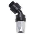 Picture of Russell Performance Hose End #8 to #8 Radius Inlet Port 45 Deg Blk-Clr