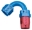 Picture of Russell Performance -10 AN Red-Blue 120 Degree Full Flow Swivel Hose End With 15-16in Radius