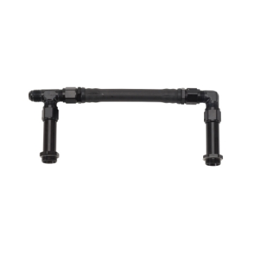 Picture of Russell Performance -8 AN to -8 AN Twist-Lok Holley 4150 Dual Inlet Carb Kit Black