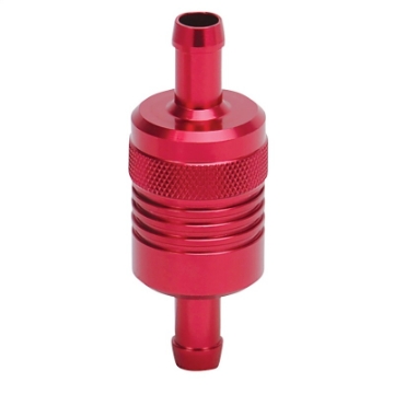 Picture of Russell Performance Red Street Fuel Filter 3in Length 1-1-8in diameter 3-8in inlet-outlet