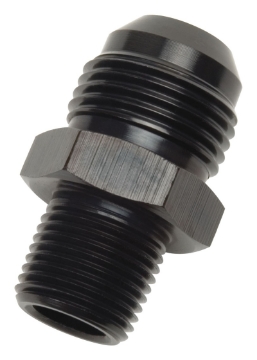 Picture of Russell Performance -10 AN to 1-2in NPT Straight Flare to Pipe Black