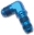 Picture of Russell Performance -8 AN 90 Degree Flare Bulkhead Blue