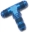 Picture of Russell Performance -8 AN Flare Bulkhead Tee Fitting Blue