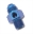 Picture of Russell Performance -6 AN Flare to 3-8in Pipe Pressure Adapter Blue