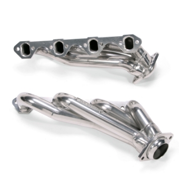 Picture of BBK 79-93 Mustang 5-0 Shorty Unequal Length Exhaust Headers - 1-5-8 Silver Ceramic