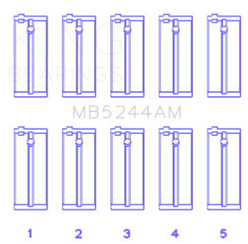Picture of King Honda 91CI-1-5L D15A2-D15A3-D15B1-D15B2-D15B7-D15B8-D15Z1 Size +0-25 Main Bearing Set