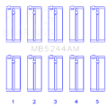 Picture of King Honda 91CI-1-5L D15A2-D15A3-D15B1-D15B2-D15B7-D15B8-D15Z1 Size +0-50 Main Bearing Set
