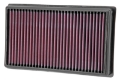Picture of K&N Replacement Air Filter Peugeot - Citroen - 10-875in O-S L x 6-563in O-S W x 1-625in H