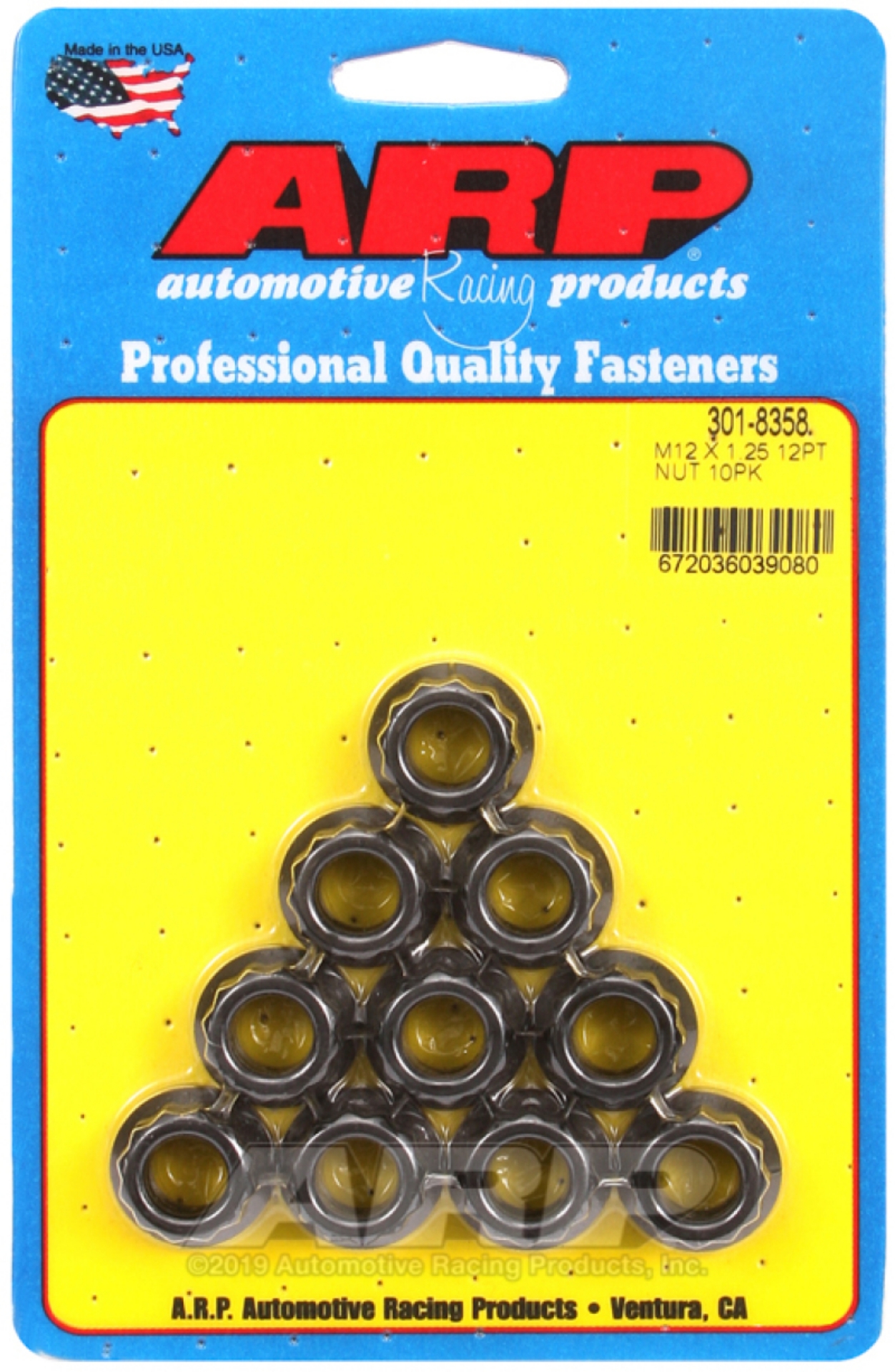 Picture of ARP M12 x 1-25 12-Point Nut Kit Pack of 10