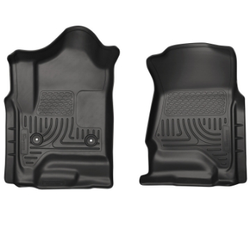 Picture of Husky Liners 14 Chevrolet Silverado 1500-GMC Sierra 1500 WeatherBeater Black Front Floor Liners