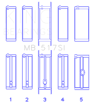 Picture of King Engine Bearings Chrysler 360 - 360CI 5-9L V8 Main Bearing Set