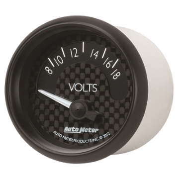 Picture of Autometer GT Series 52mm Short Sweep Electronic 8-18 Volts Voltmeter
