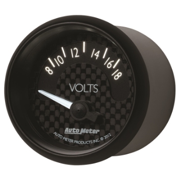 Picture of Autometer GT Series 52mm Short Sweep Electronic 8-18 Volts Voltmeter