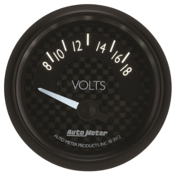 Picture of Autometer GT Series 52mm Short Sweep Electronic 8-18 Volts Voltmeter