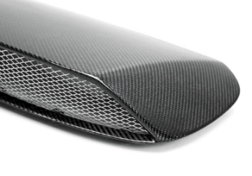 Picture of Seibon 08-10 Subaru Impreza WRX STI CWIII-Style CF Hood Scoop - Only Fits OEM Hood Not Seibon Hood
