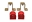 Picture of Energy Suspension 94-04 Ford Mustang Red 30mm Front Sway Bar Bushing Set-Reuse Outer Bracket
