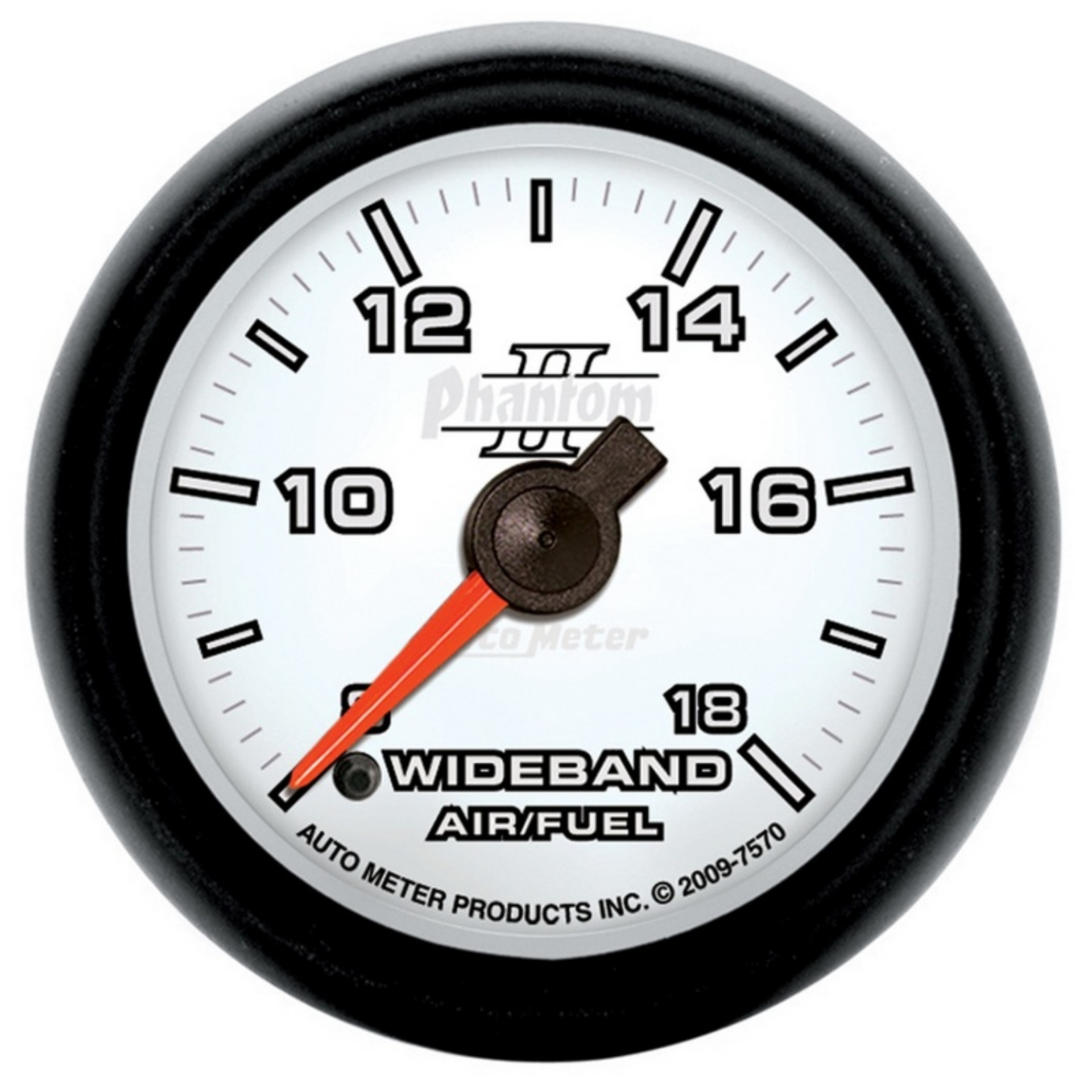 Picture of Autometer Phantom II 52mm Full Sweep Electronic 8:1-18:1 AFR Wideband Air-Fuel Ratio Analog Gauge