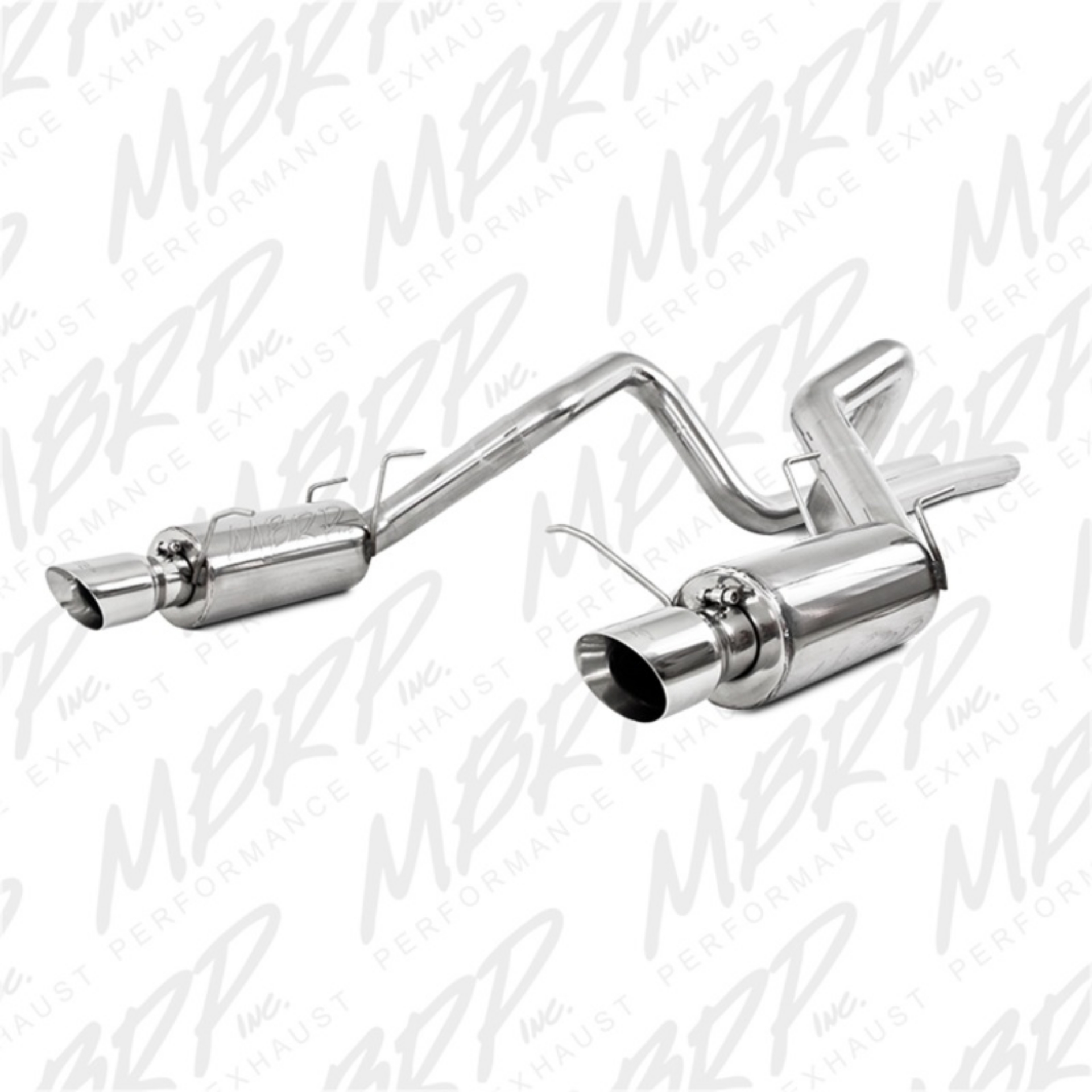Picture of MBRP 11-14 Ford Mustang GT 5-0L Dual Split Rear Street Version T409 3in Cat Back Exhaust System