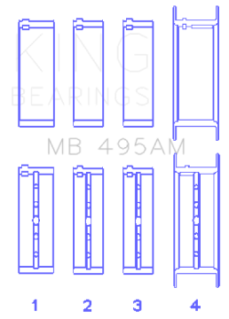 Picture of King Infiniti-Nissan 181CI 3-0L VG30DE-TT V6-122CI 2-0L VG20DET V6 Size STD Main Bearing Set