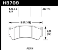 Picture of Hawk Performance Alcon Mono 6, Model 4497 DTC-30 Race Brake Pads