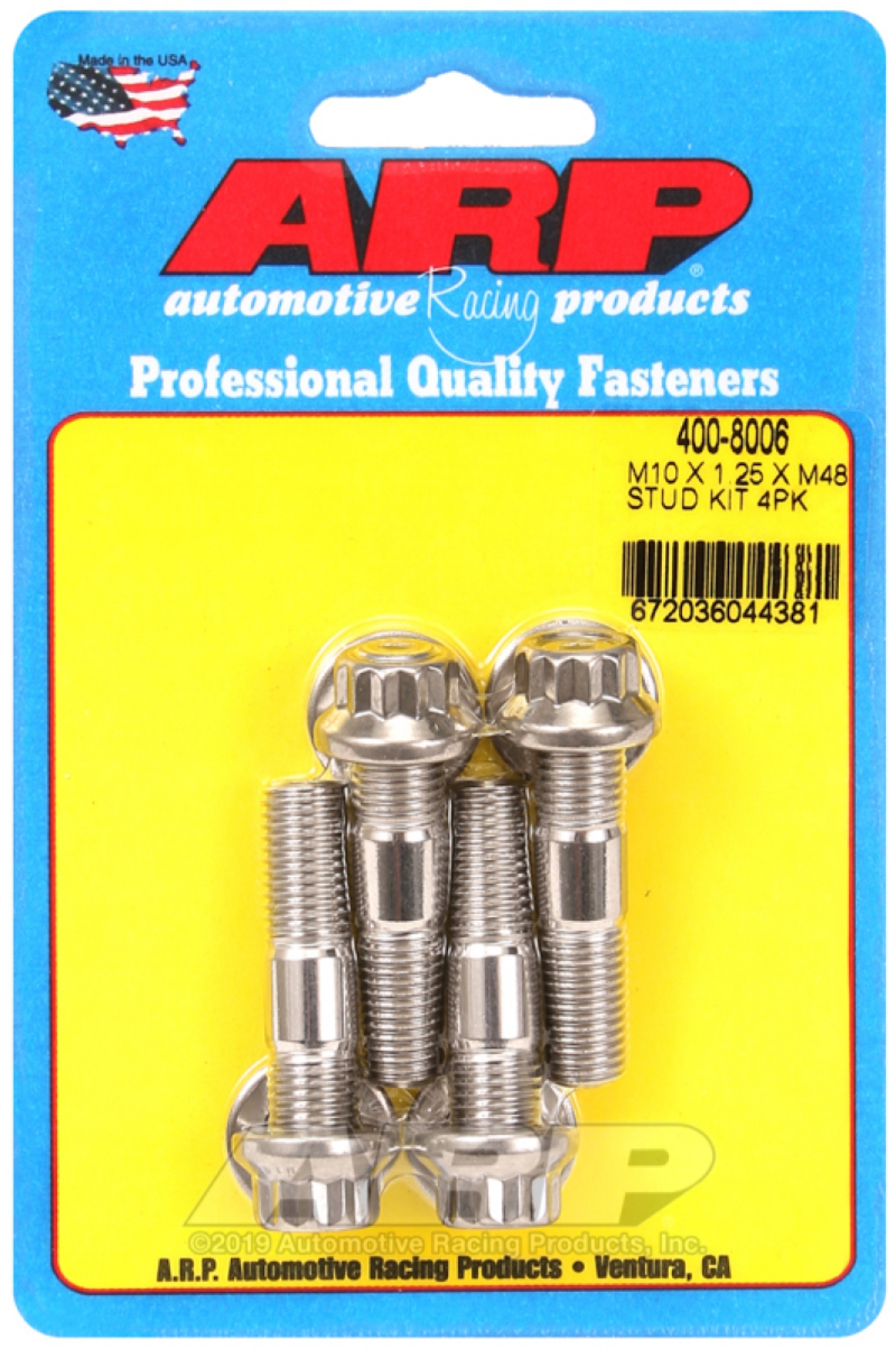 Picture of ARP M10 x 1-25 x 48mm Broached 4 Piece Stud Kit