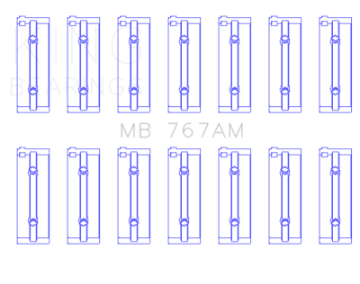 Picture of King Engine Bearings Toyota 2M-4M-5ME-5MGE-7MGE-7MGTE Size +0-5 Main Bearing Set
