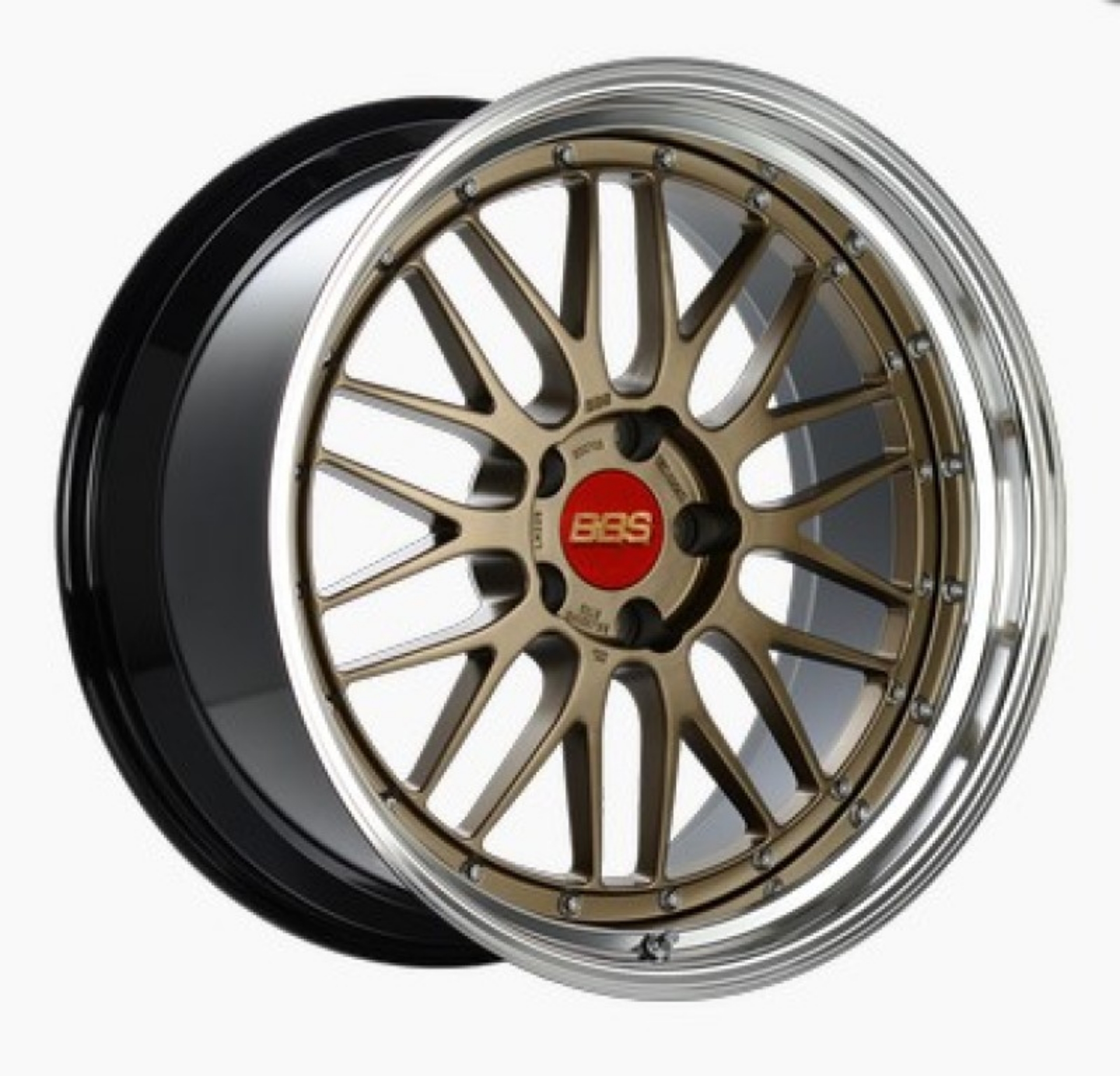 Picture of BBS LM 20x10 5x112 ET22 Satin Bronze Center-Bright Machined Lip-Blk Barrel Wheel -82mm PFS-Clip Req
