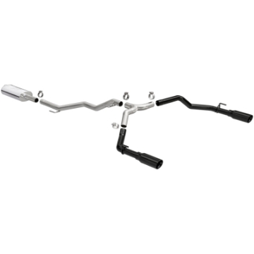 Picture of MagnaFlow 2020 Jeep Gladiator 3in Street Series Dual Split Exit SS Cat-Back Exhaust w-Black Tips