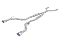 Picture of aFe POWER Takeda 2-5in 304 SS CB Exhaust w- Blue Flame Tips 17-19 Infiniti Q60 V6-3-0L tt