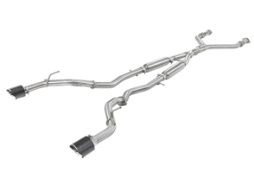 Picture of aFe POWER Takeda 2-5in 304 SS CB Exhaust w- Carbon Fiber Tips 17-19 Infiniti Q60 V6-3-0L tt