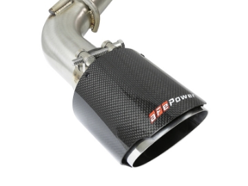 Picture of aFe POWER Takeda 2-5in 304 SS CB Exhaust w- Carbon Fiber Tips 17-19 Infiniti Q60 V6-3-0L tt