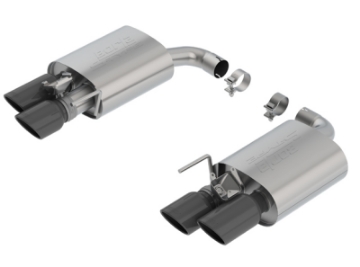 Picture of Borla 18-19 Ford Mustang GT 5-0L AT-MT 2-5in S-Type Axle Back Exhaust w- Valves - Black Chrome Tips