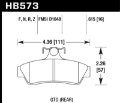 Picture of Hawk 04-06 Pontiac GTO HPS 5-0 Rear Brake Pads