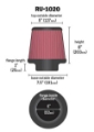 Picture of K&N Universal Tapered Filter 6in Flange ID x 7-5in Base OD x 5in Top OD x 8in Height