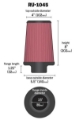 Picture of K&N Universal Tapered Filter 3-5in Flange ID x 5-5in Base OD x 4in Top OD x 8in Height