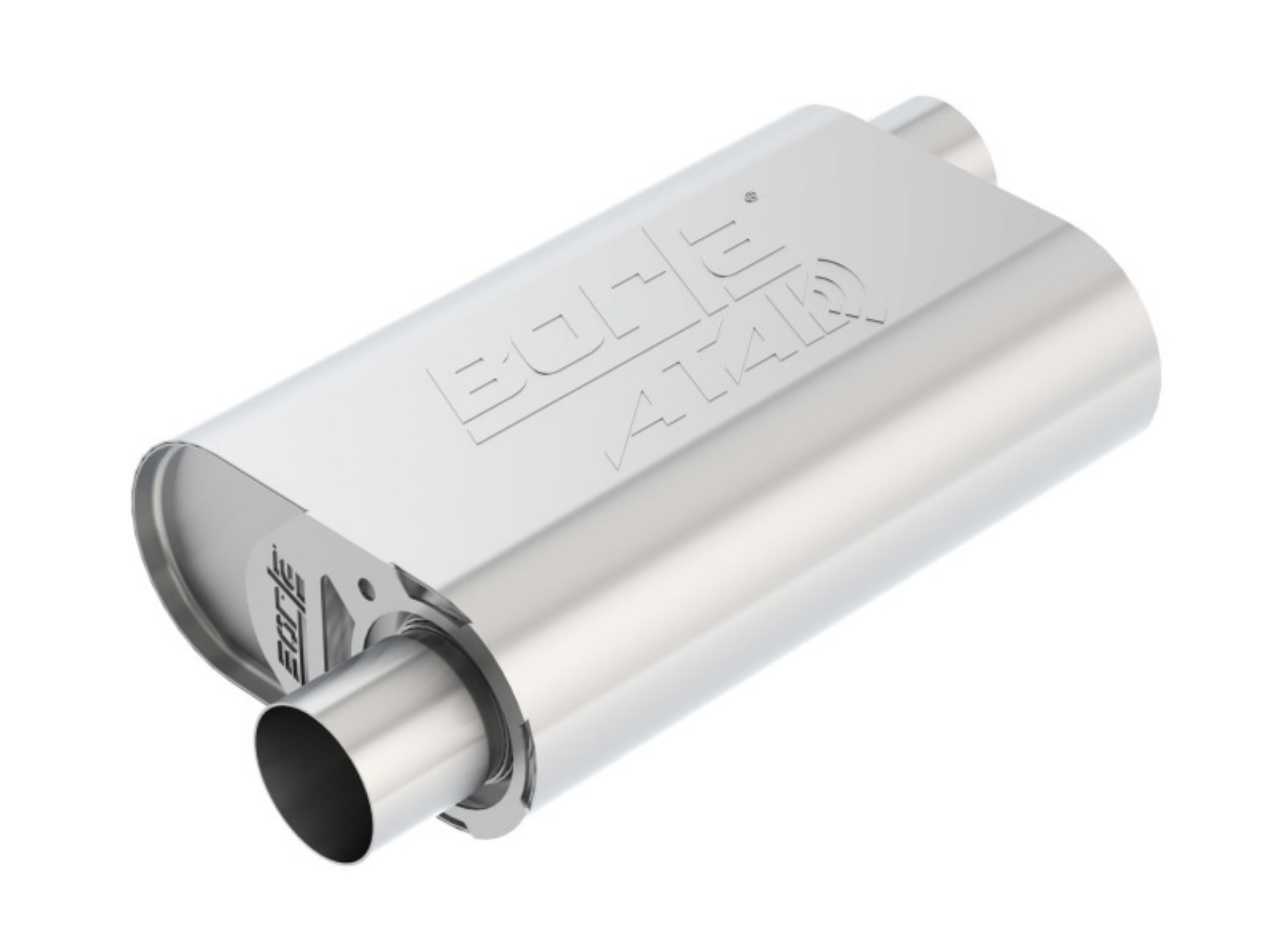 Picture of Borla CrateMuffler Small Block Chevrolet ATAK 2-5in Offset-Offset 14inx4-35inx9in Muffler