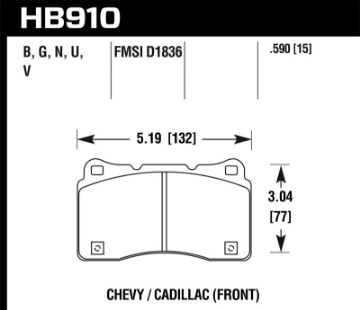 Picture of Hawk 15-16 Cadillac XTS - Chevrolet Corvette DTC-60 Front Brake Pads