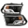 Picture of ANZO 09-18 Dodge Ram 1500 Plank Style Projector Headlights Black w- Halo