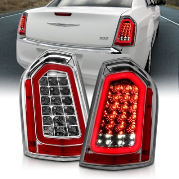 Picture of ANZO 11-14 Chrysler 300 LED Taillights Chrome w- Sequential